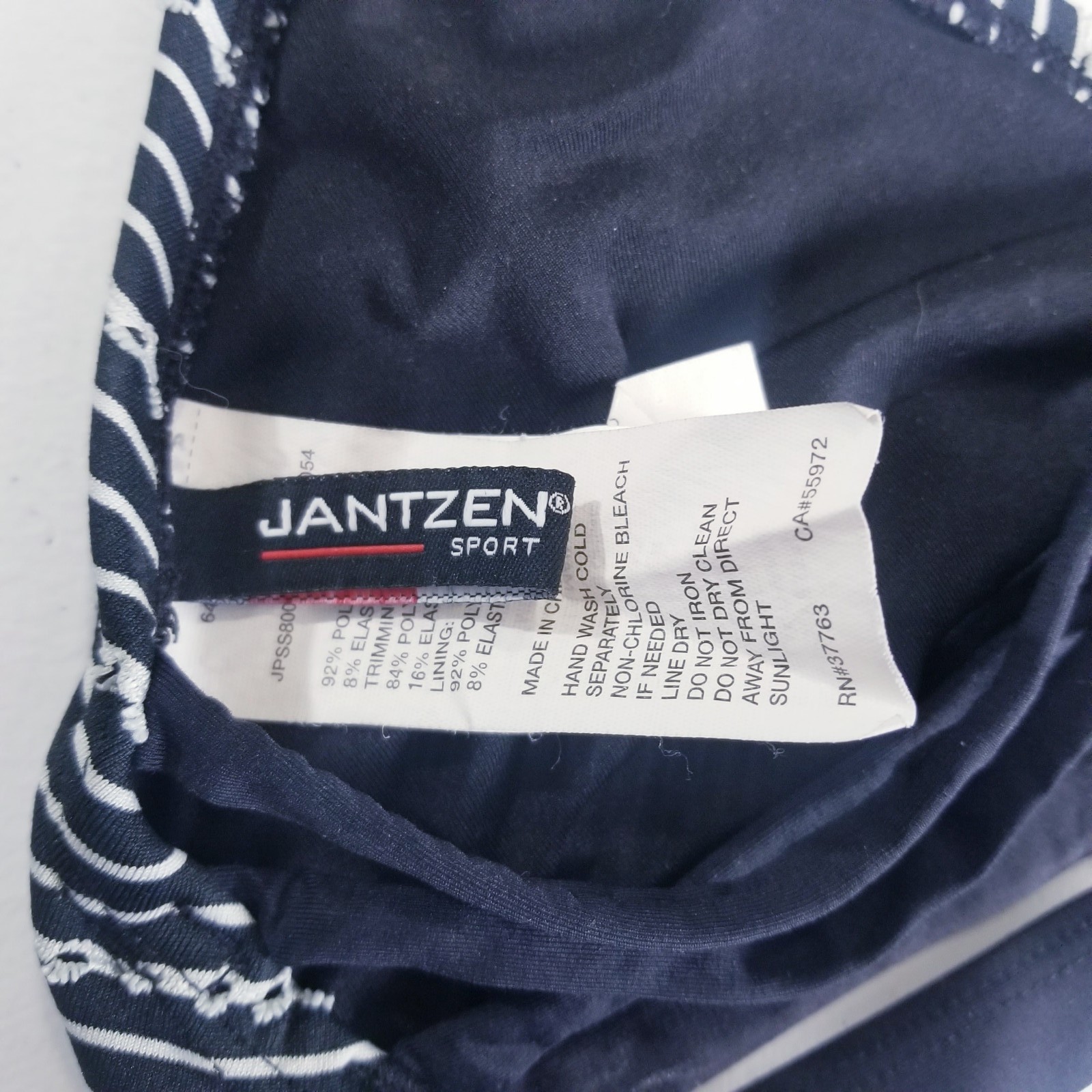 Jantzen Sport Bra Medium Black White Strappy Back Textured Activewear Yoga Gym