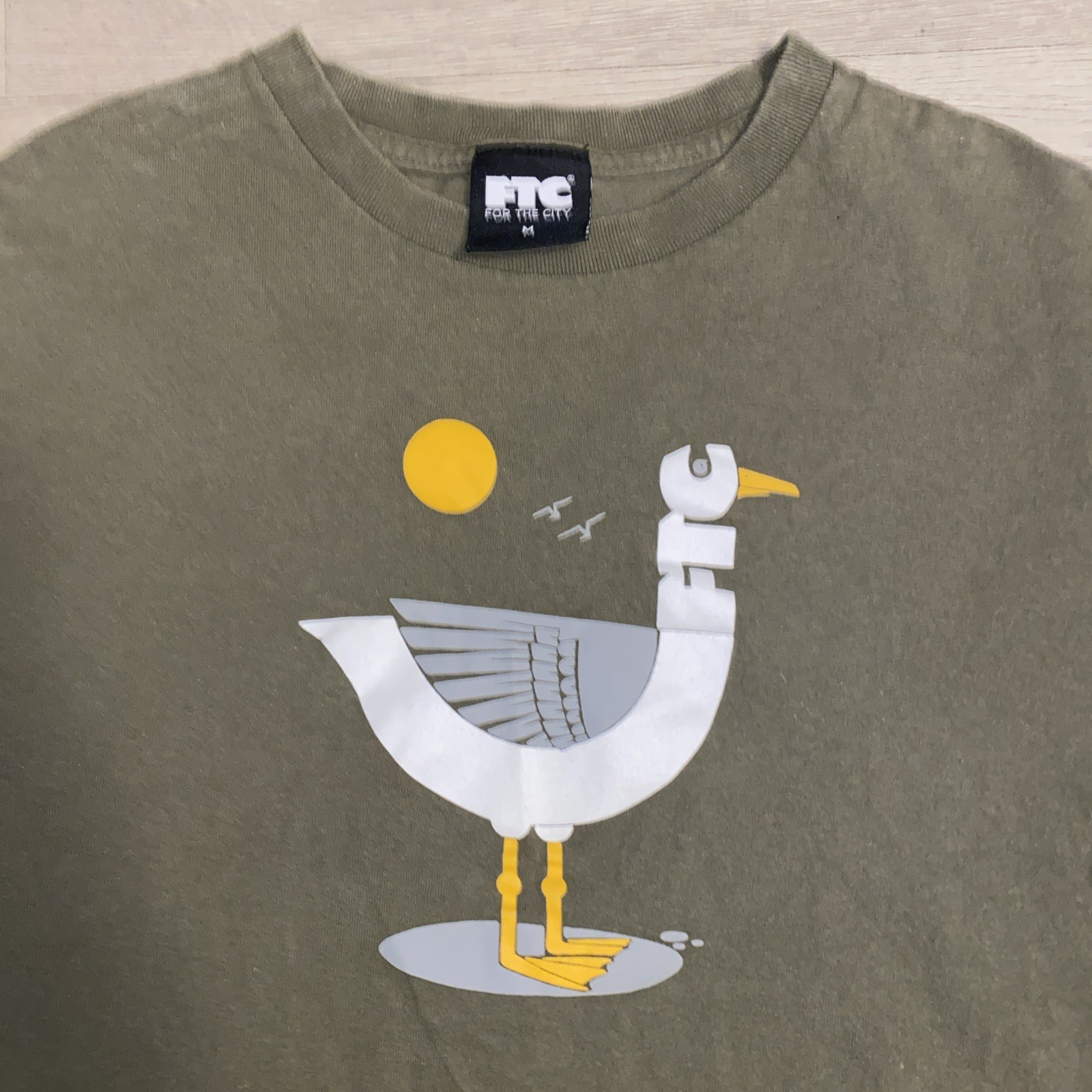 FTC Skateboarding SF NY For The City DUCK T-shirt Medium Green Skate SK8 Tee