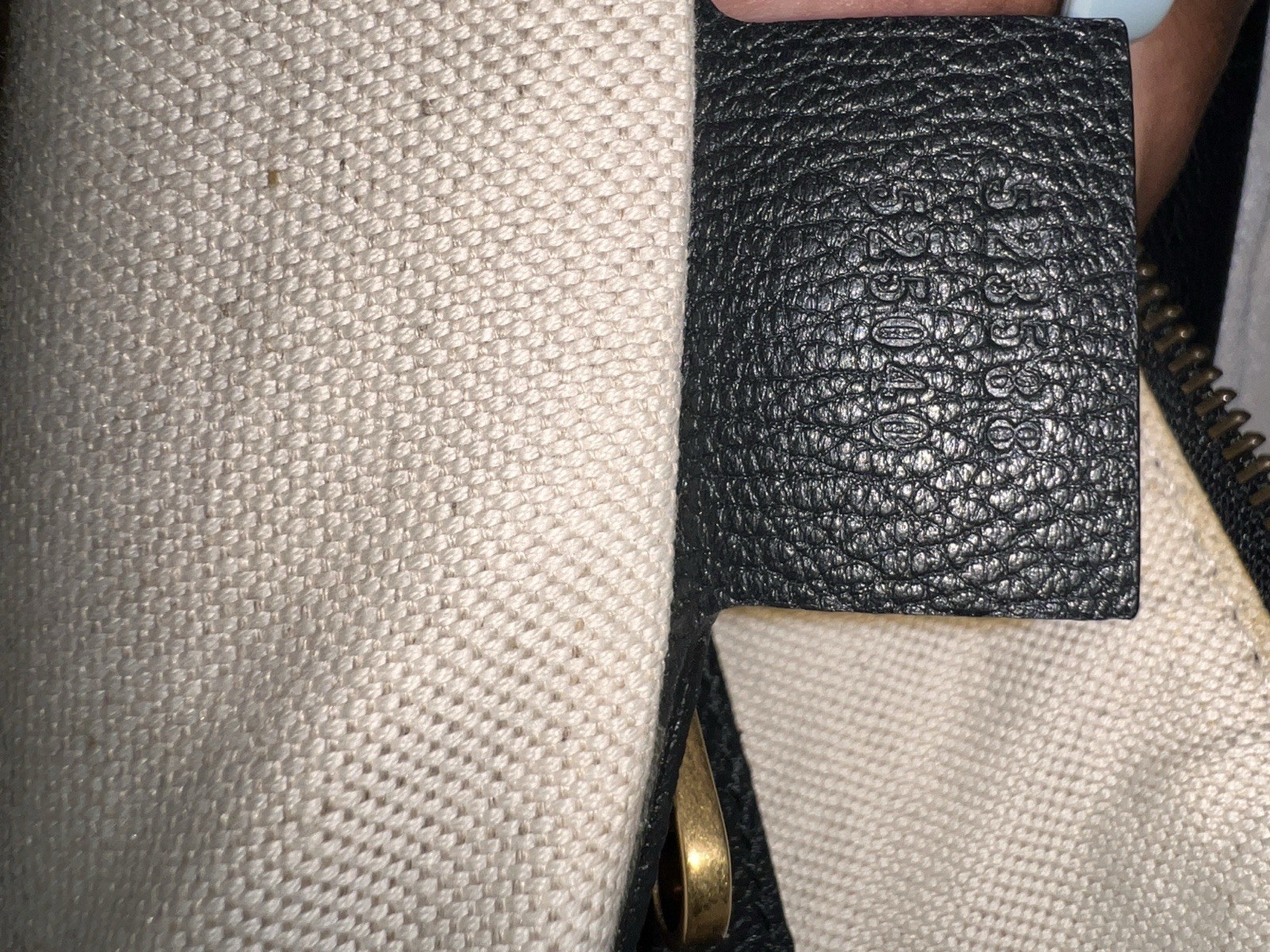 GUCCI Half Moon Hobo Shoulder Bag Calfskin leather Black