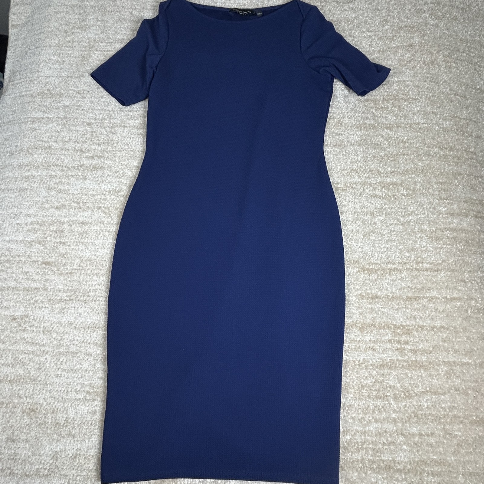 Dorothy Perkins Dress Womens UK 12 US 8 Blue Short Sleeve Sheath Classic Work