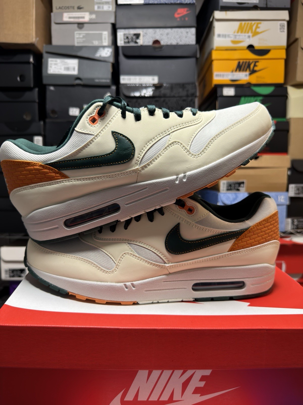 Nike Air Max 1 ORIOLES IQ2894-100 MLB COCONUT MILK PRO GREEN MENS SIZE 13 NEW