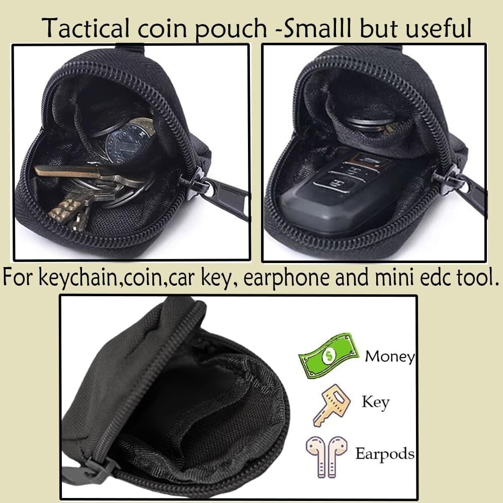 Tactical Coin Pouch Nylon Waist Bag Men MOLLE Multi-Functional Accessory Pouch