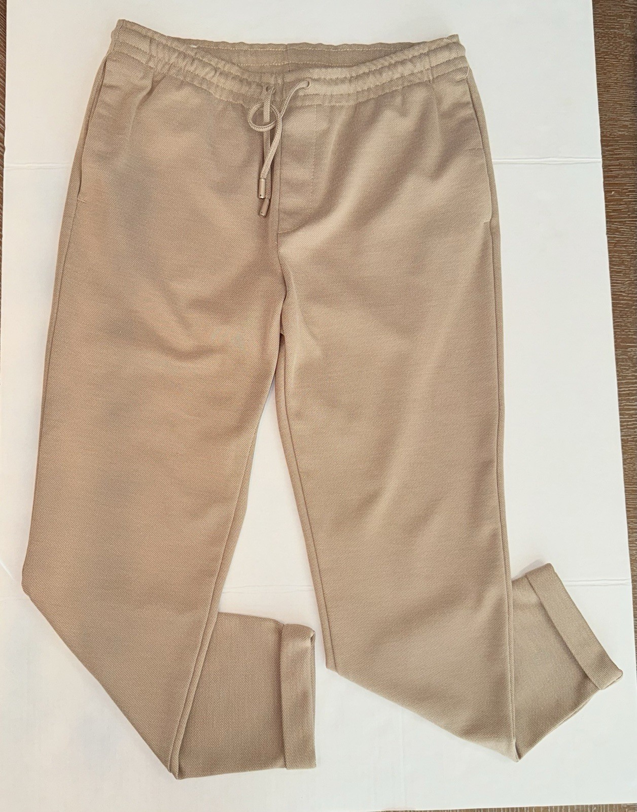 ZARA Easy Care Jogger Pants Men’s L Elastic Waist Drawstring Pockets 27″ Inseam