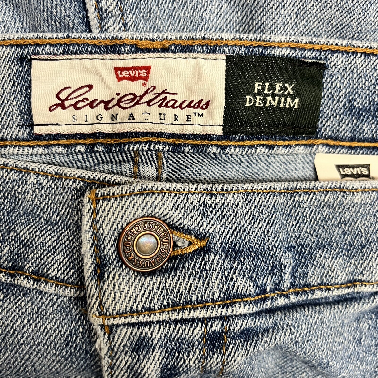 Vtg Levi’s 540 Orange Tab 90’s Men’s 40×30 Blue Flex Denim Tapered Leg Jeans USA