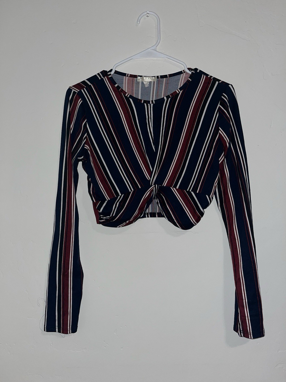 Burgandy Knot Crop Top
