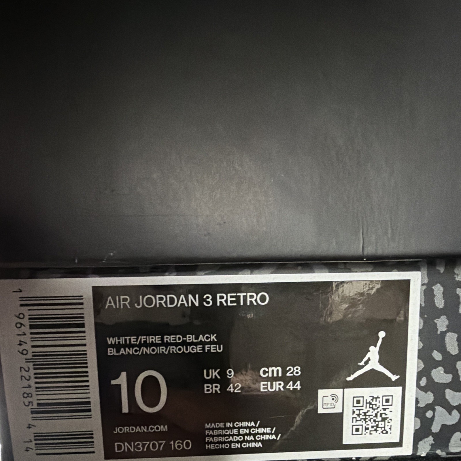 Jordan Air Jordan 3 Retro Fire Red With original box and packaging
