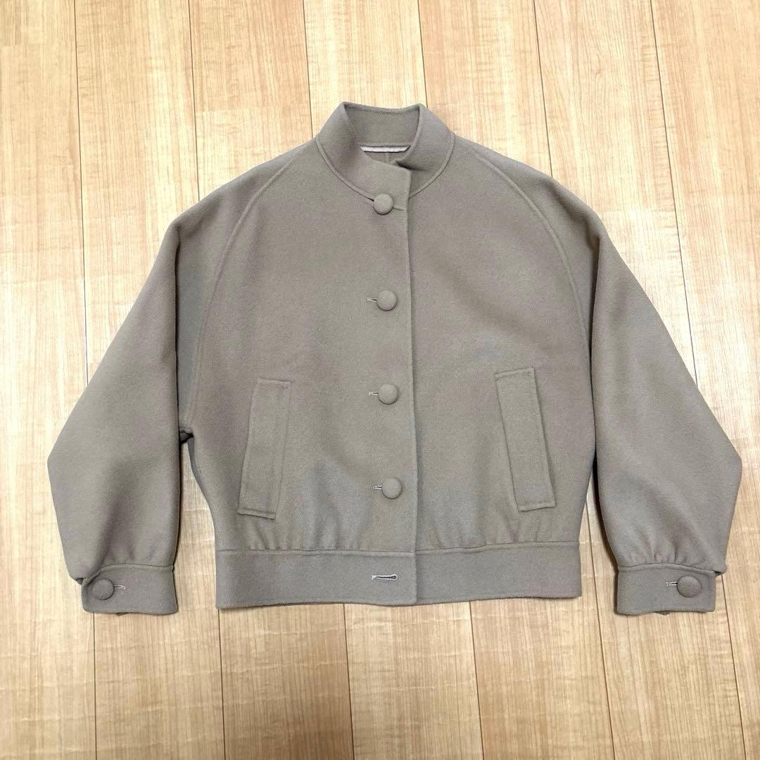 MAX MARA CUCIT A MANO Women’s Bomber Jacket, Wool, Camel Color, Size XS