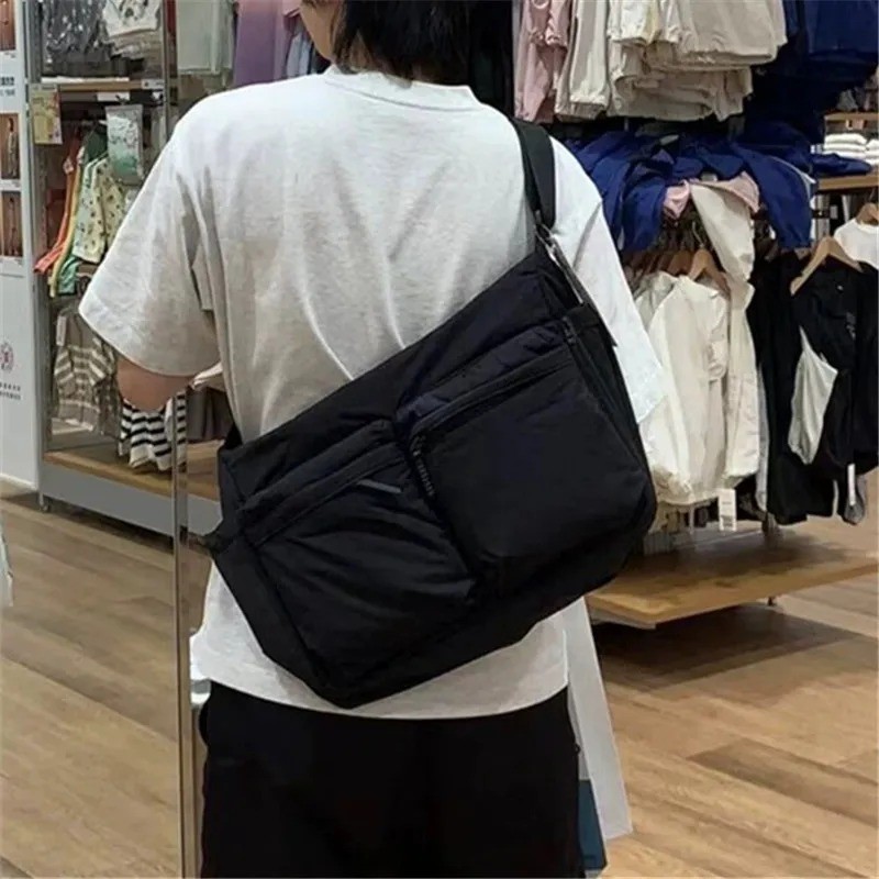 UNIQLO Casual Multi-pocket Messenger Bag Women Fashion Nylon Shoulder Bag Travel