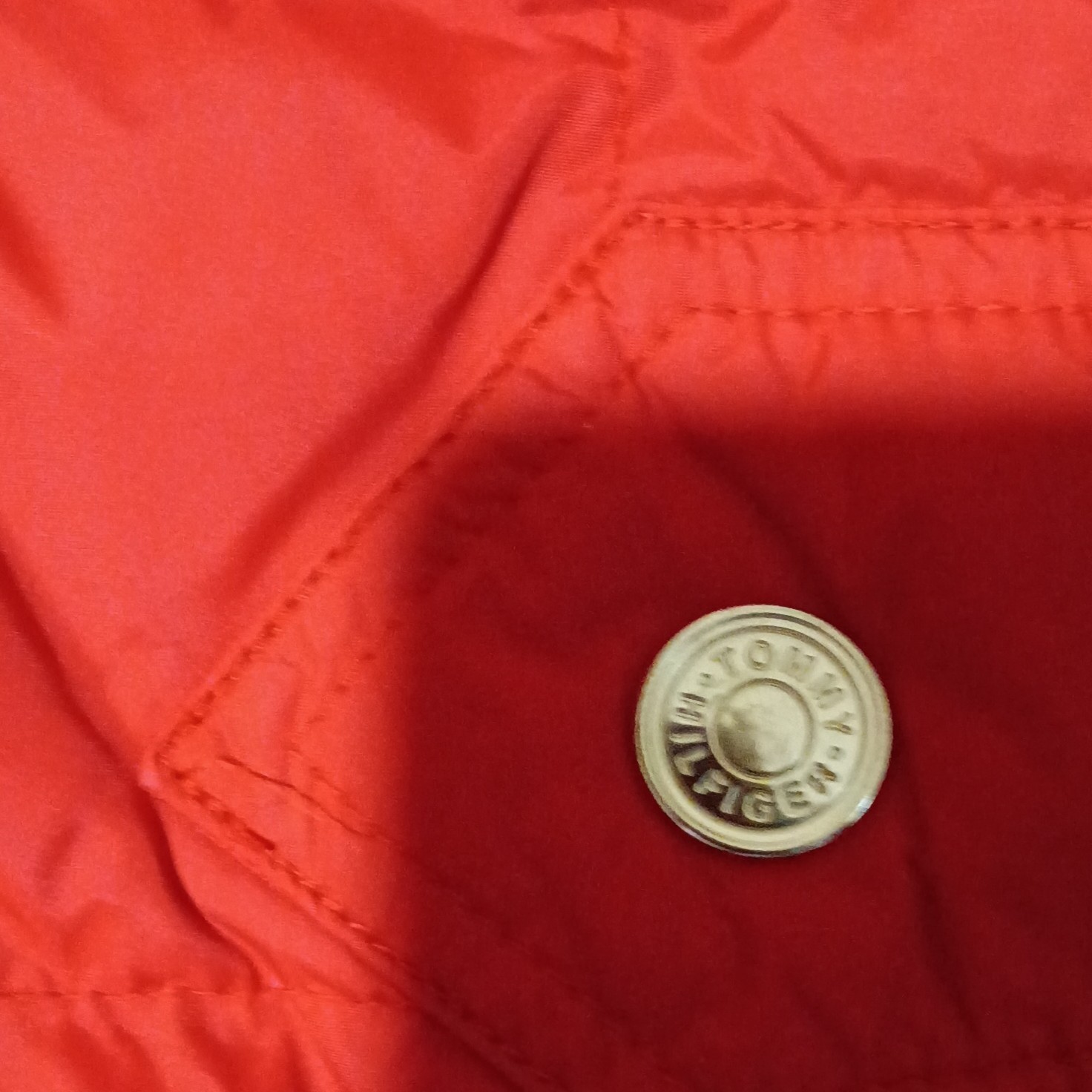 Tommy Hilfiger Coat Size Small Women Hooded Red Puffer Coat