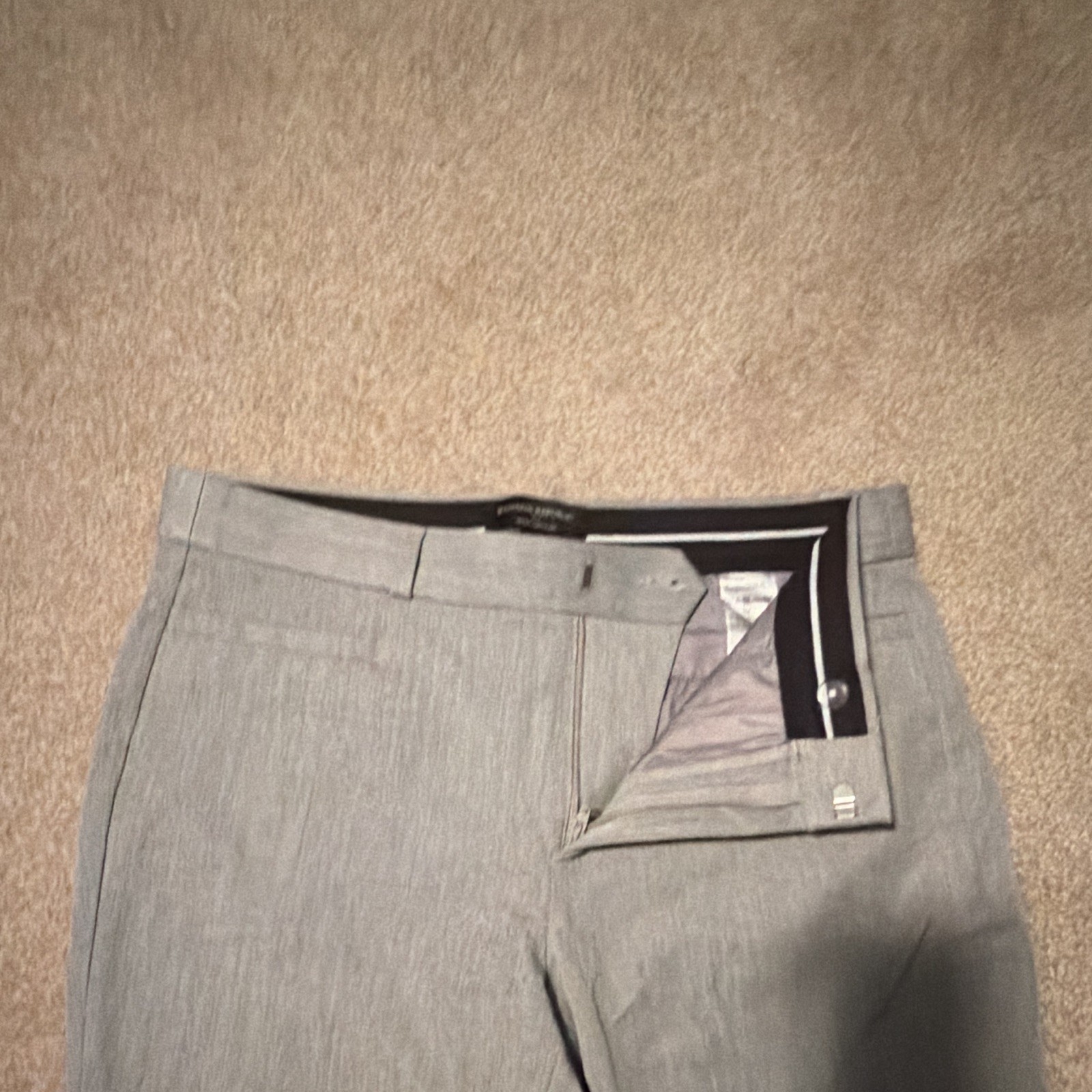 Banana Republic Women’s Gray Solid Curvy Fit Flat Front Dress Pants Size 8