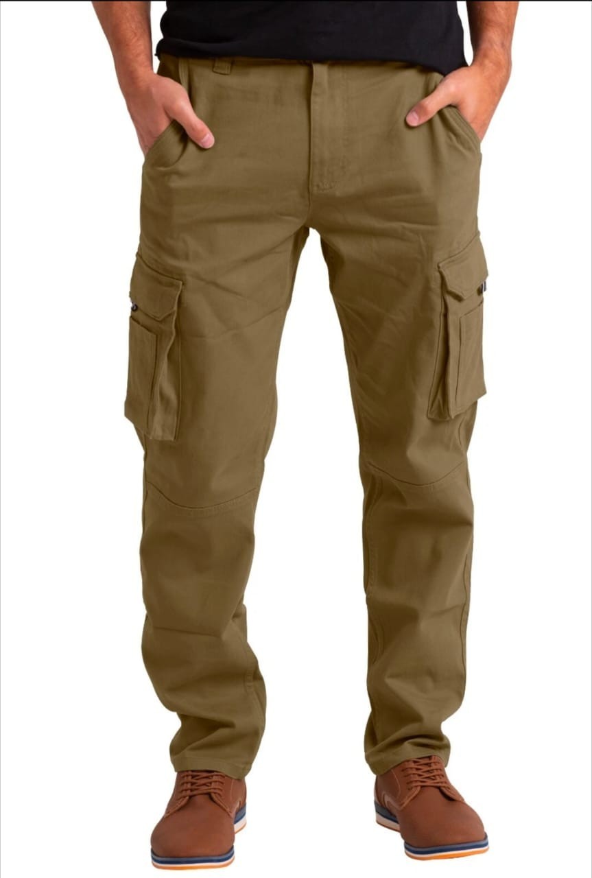 Men’s Flex Cargo Trousers Heavy Duty Stretch Casual Work Pants