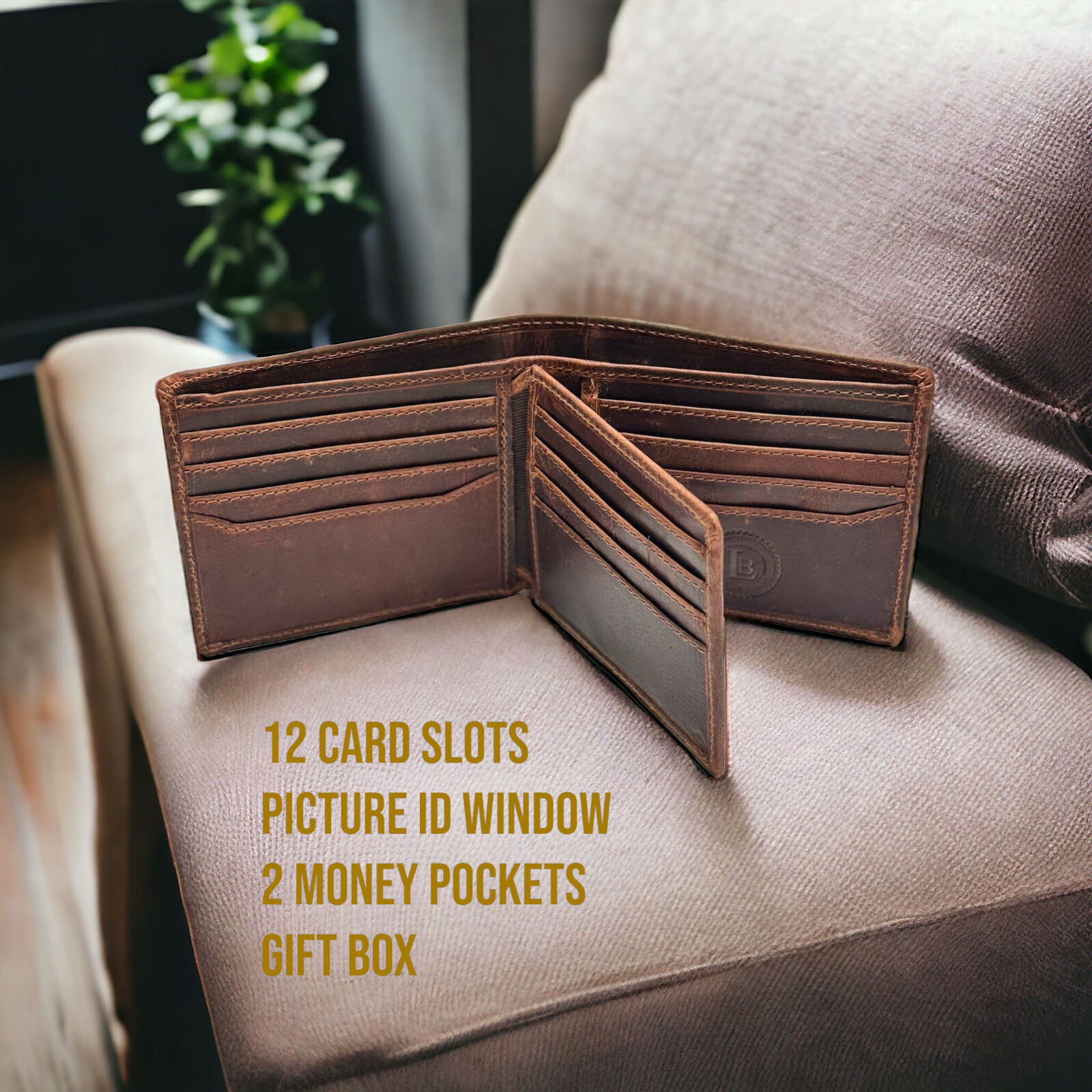 RFID Blocking Slim Thin Bifold Credit Card ID Vintage Leather Wallet for Men…