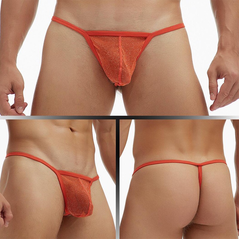 4 Pack Lot Men Underwear T-Back G-String Briefs Sexy Low Rise Thongs Underpants