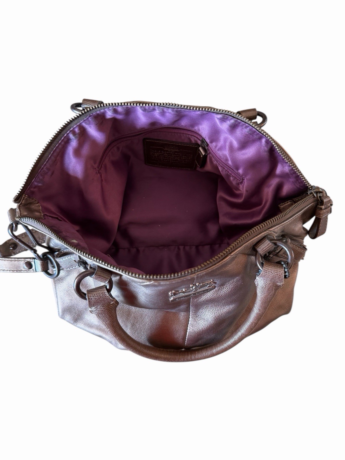 COACH 15960 *Madison Sophia* Bronze Leather Satchel Shoulder Purse -with Wallet