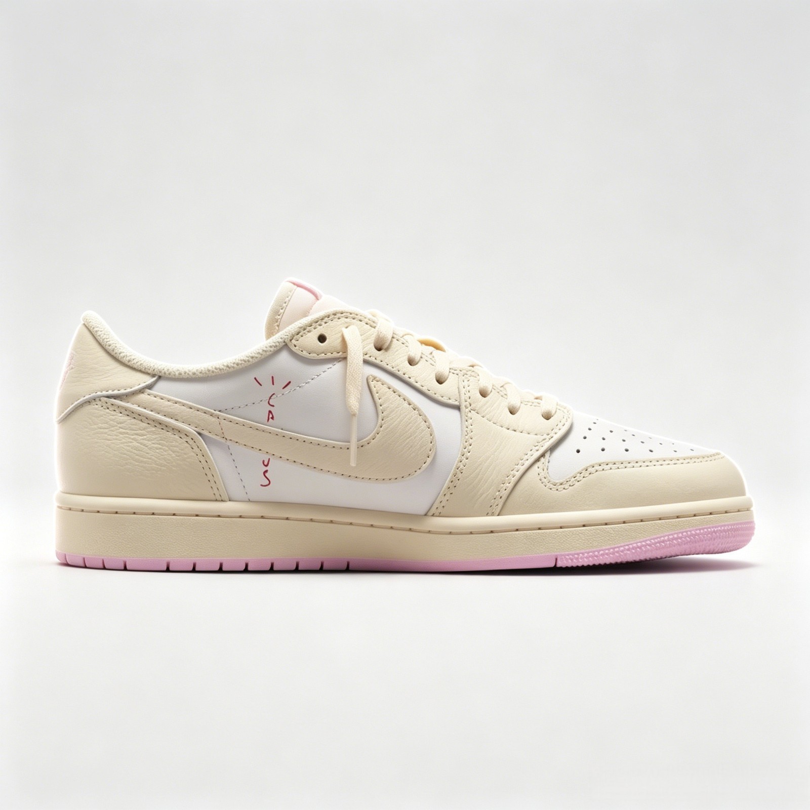 Nike Air Jordan 1 Retro Low OG SP Travis Scott Shy Pink IQ7604-100 Sneakers NEW