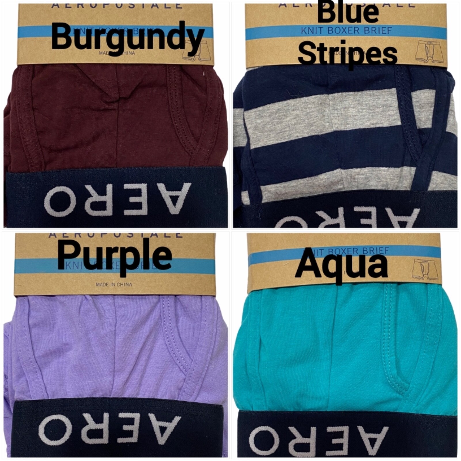 NWT AEROPOSTALE Knit Boxer Brief Underwear Sz S-M-L-XL Assorted Colors