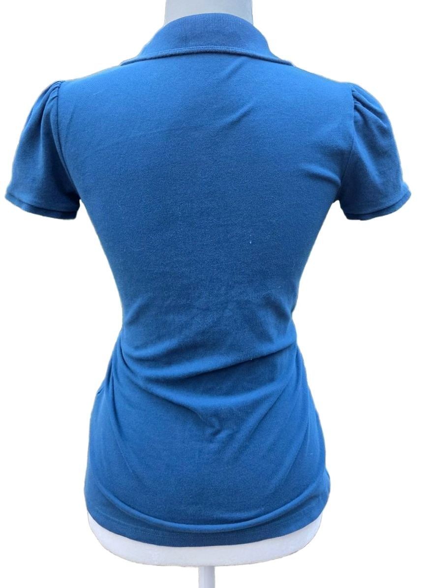 Burberry Brit Blue Nova Check Placket Polo Shirt S Designer Preppy Quiet Luxury