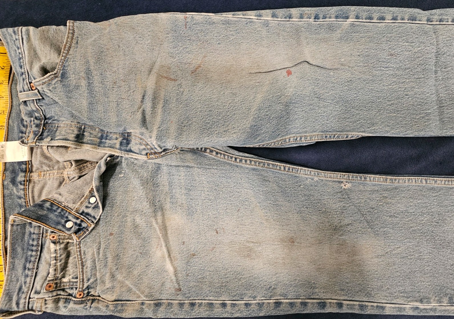 Levi’s 501xx Button Fly Men’s Cotton Denim Jeans – Light Stonewash 36×30