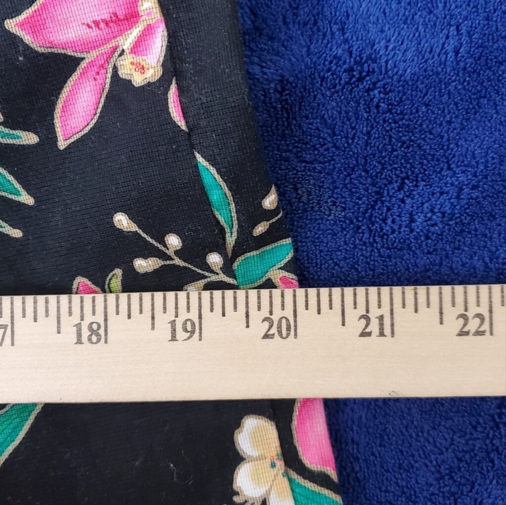 Rafaella Black Floral Print Pants | Size 10 / Straight Leg | Bright Bold