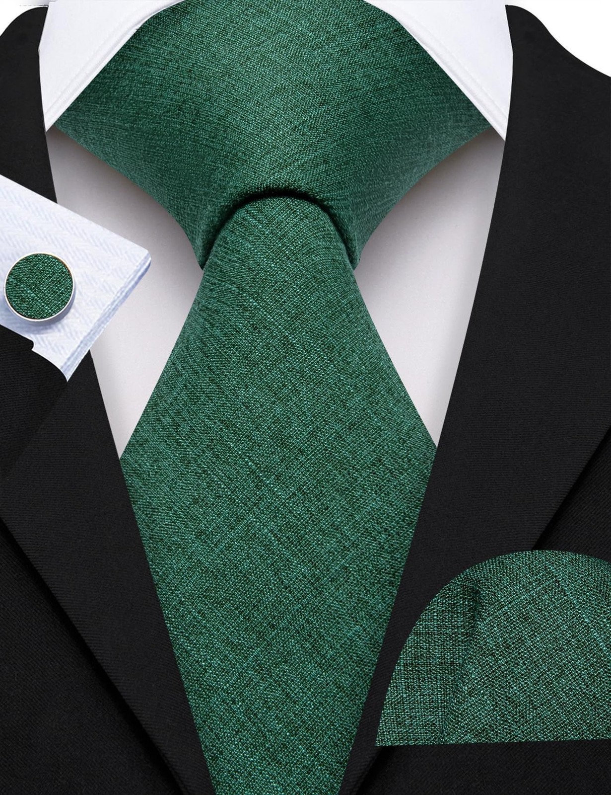 Barry.Wang Tie Sets for Men Silk Solid Necktie Stain Ties Handkerchief Pocket…