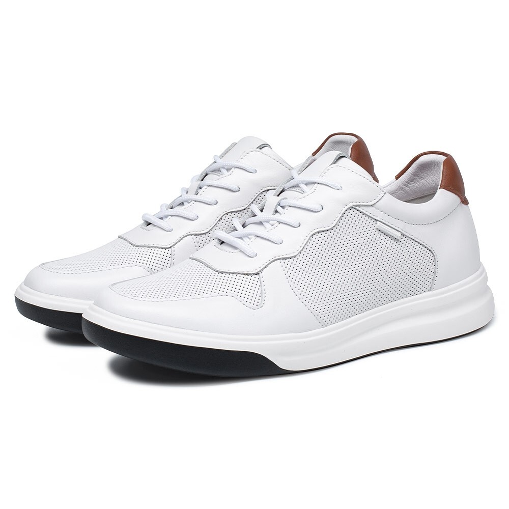 us11.5 CHAMARIPA 6cm/2.36inches elevator shoes men white Height Increase sneaker