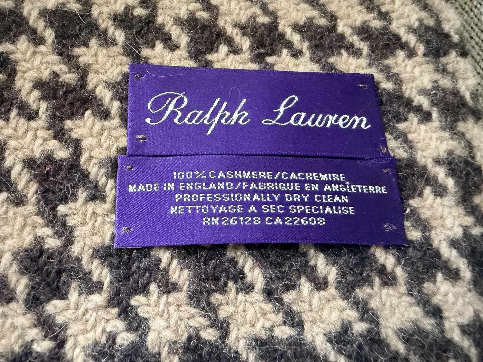 ralph lauren purple label mens Cashmere Scarf