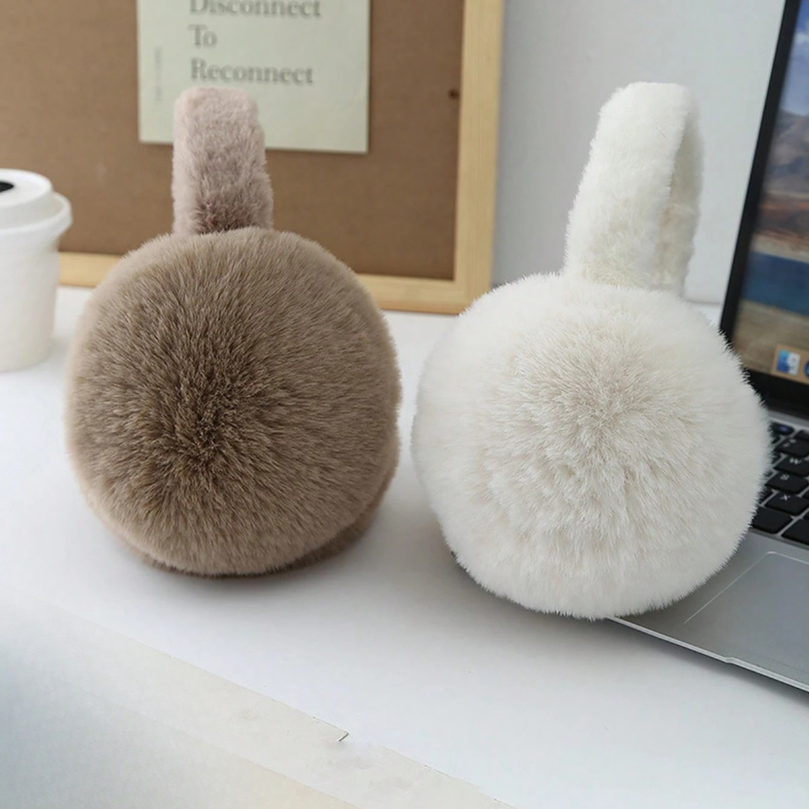 Winter Earmuffs – Soft Plush Ear Warmer Foldable Ear Muffs Winter Accessories
