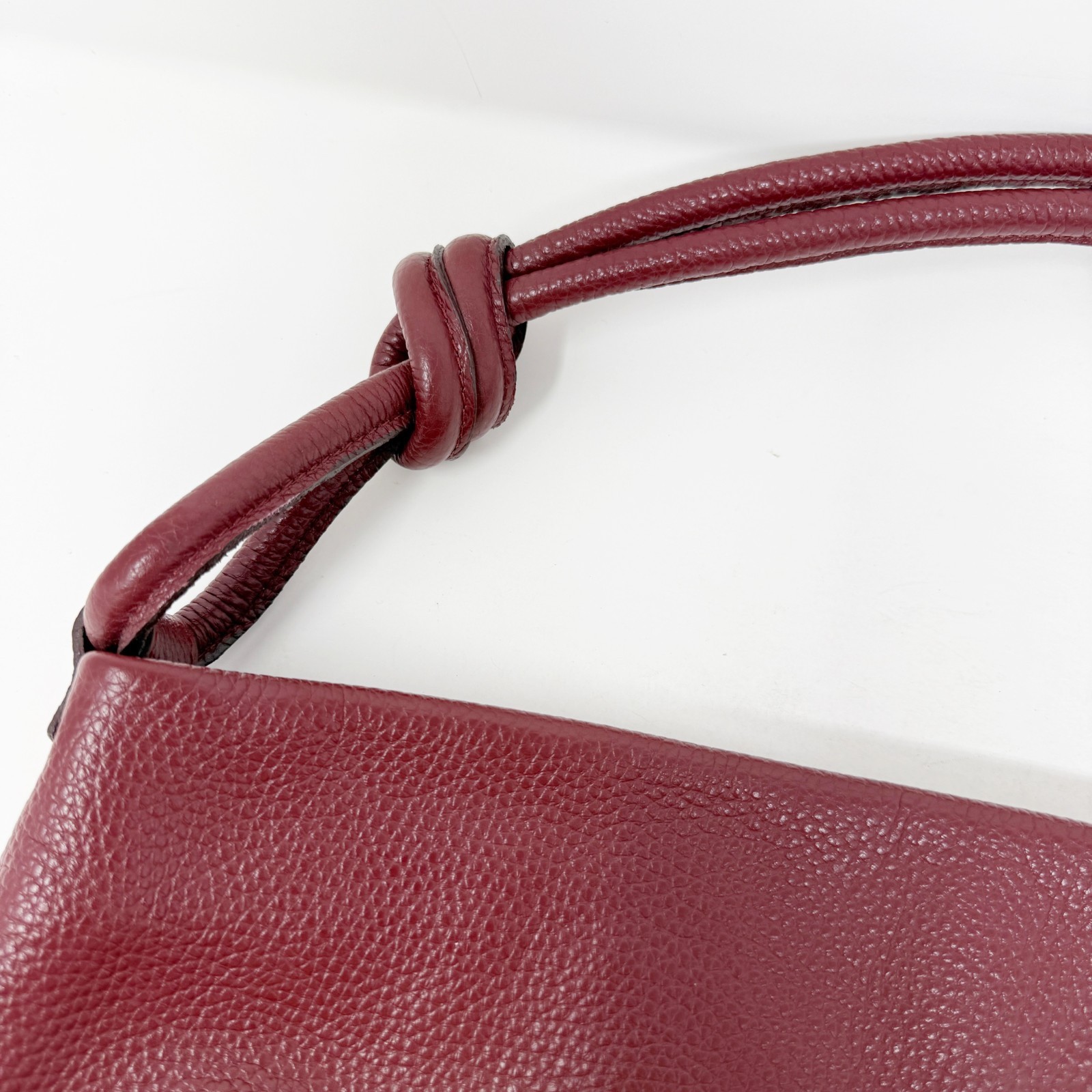 Giorgia Milani Burgundy Dark Leather Shoulder Bag Made in Italy