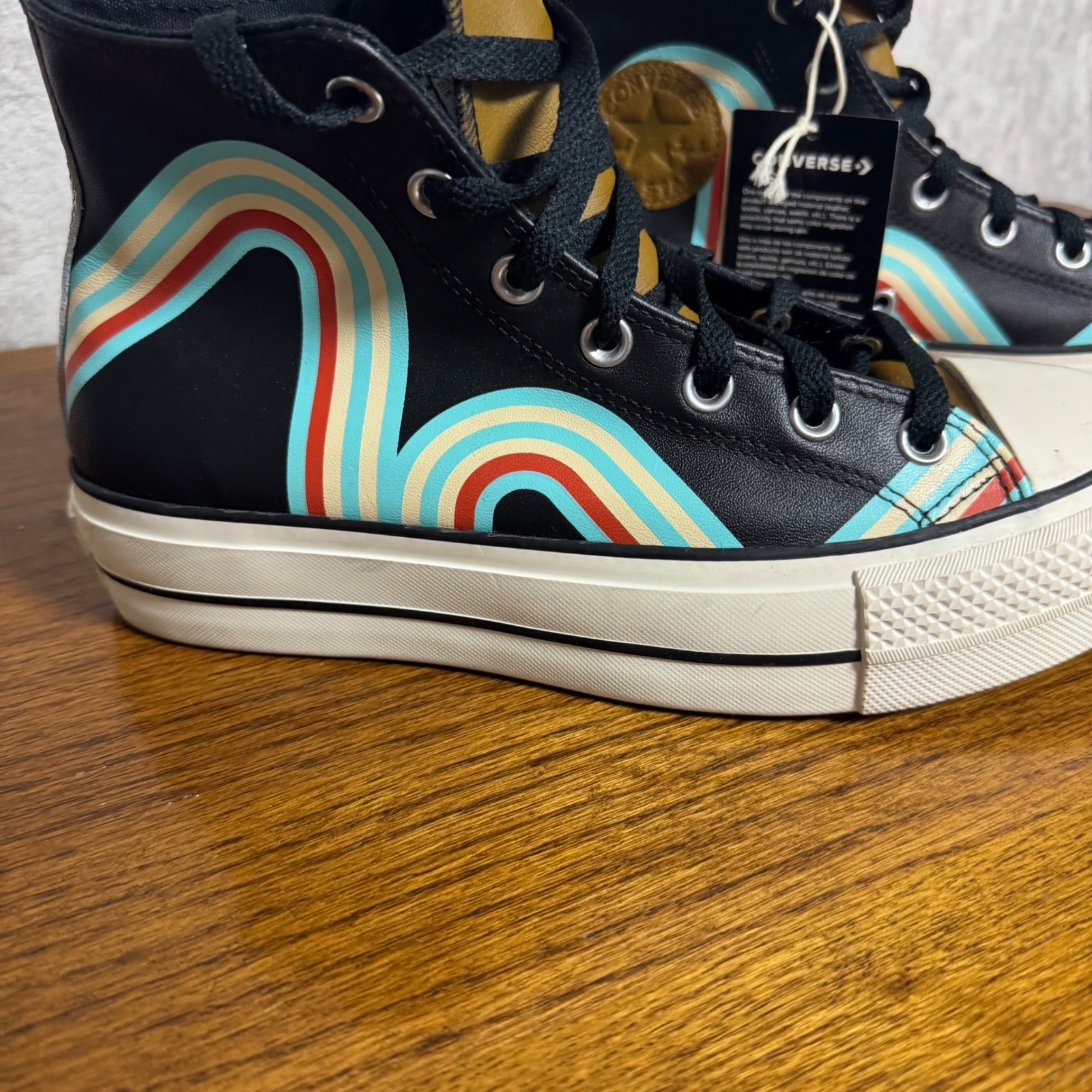 NWT Converse Chuck Taylor All Star Lift Platform High By You Leather W9 M7 Wave