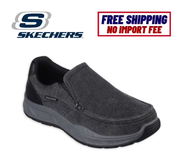 SALE! Skechers Men’s Cohagen Vierra Relaxed Fit Slip On Casual Loafer, Wide