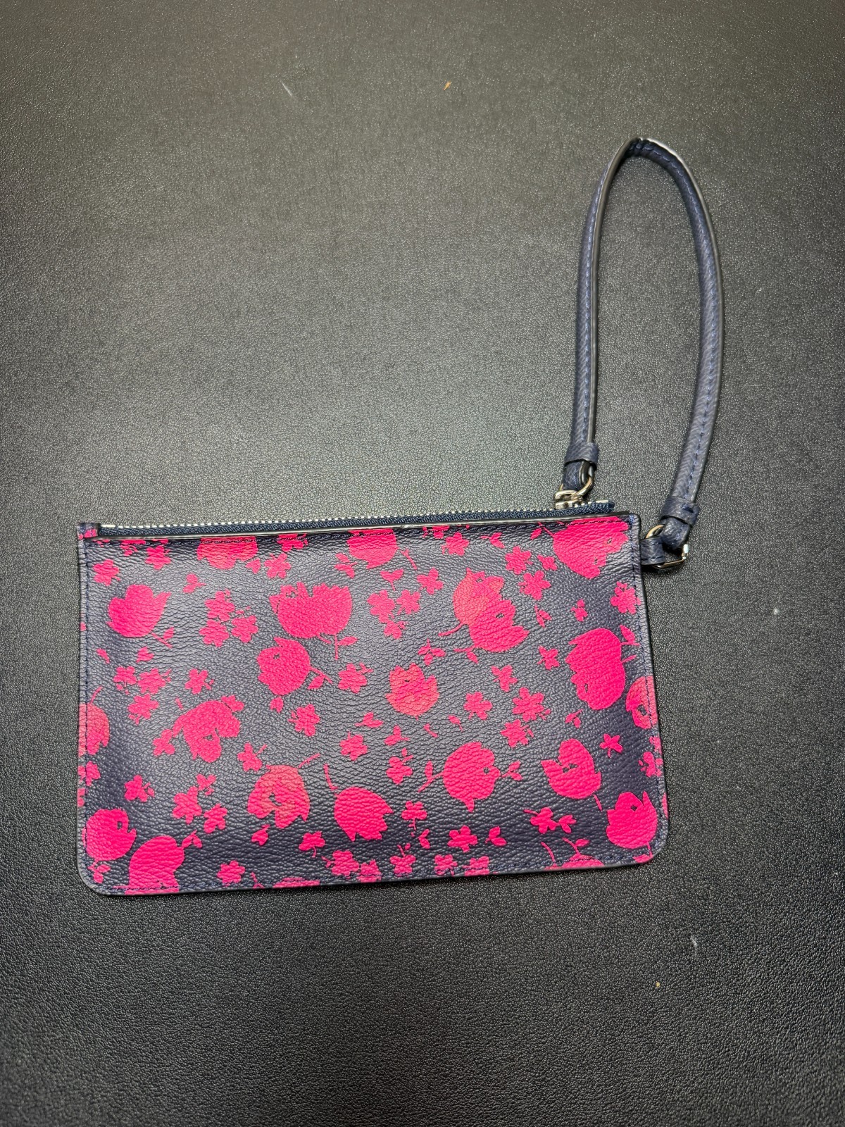 Coach New York Blue & Pink Floral Wristlet (Lot 232)