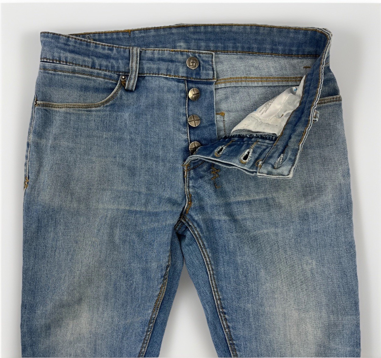 KSubi Jeans Van Winkle Exit Dust Blue Mens 30″ Skinny Fit Stretch Street