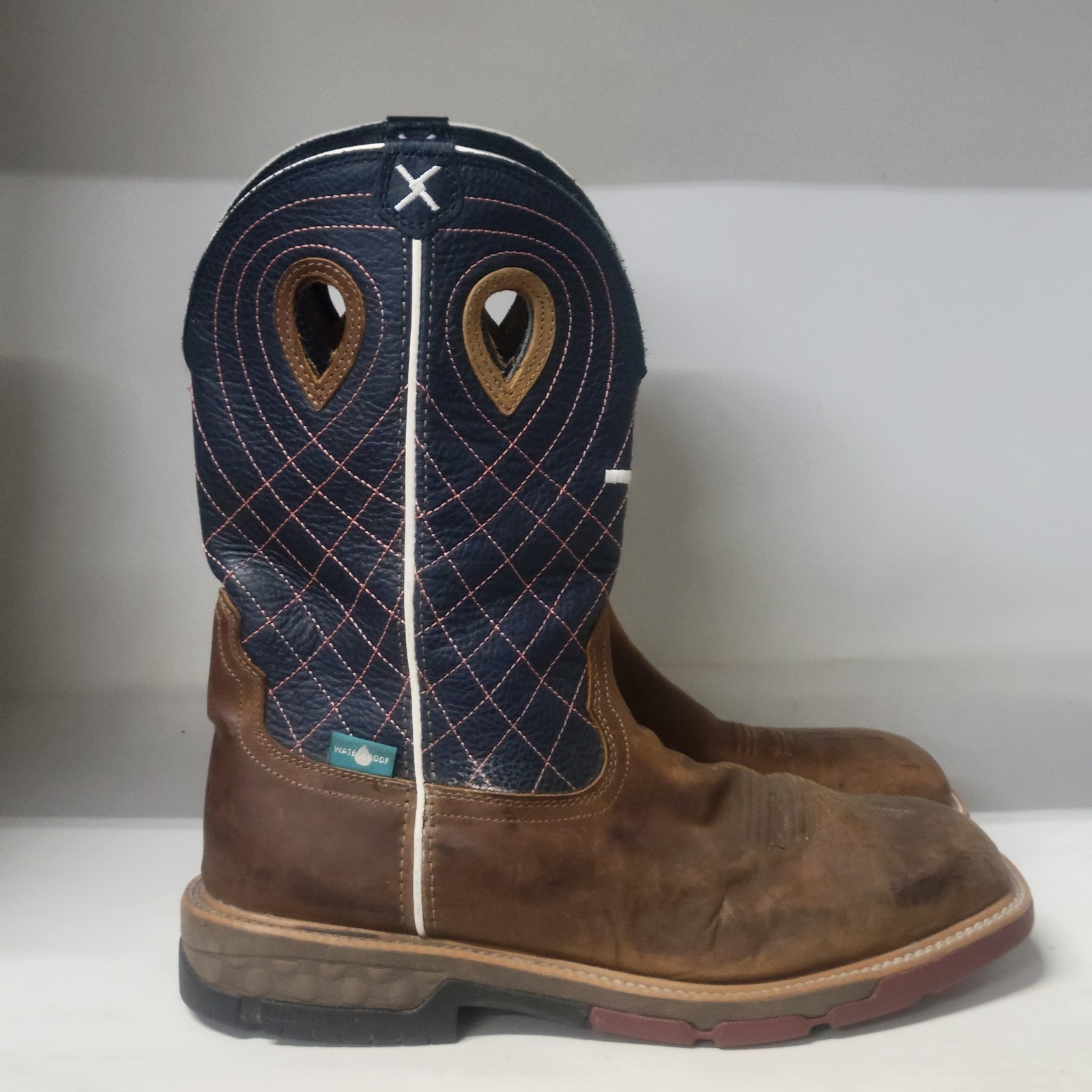 Twisted X 12″ Alloy Toe Western Boot Brown Mens Size 11D