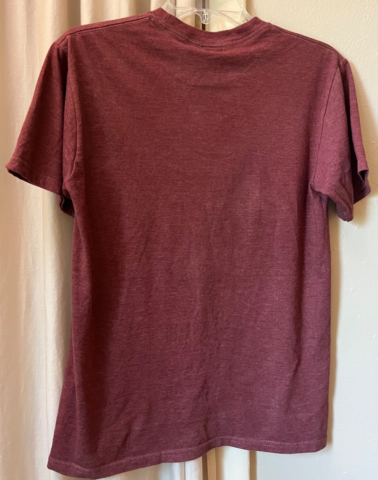 VOLCOM T-SHIRT S small Modern Fit Dark Red Burgundy Heather cotton/poly surf
