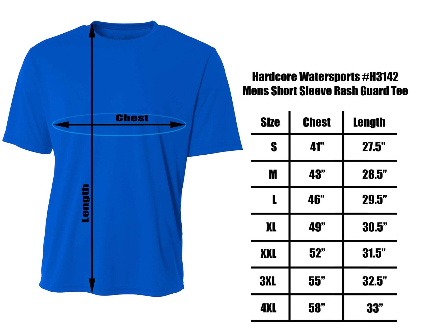 Hardcore Men’s Short Sleeve Rash Guard Surf Shirt – Relaxed Fit Swimwear Designe