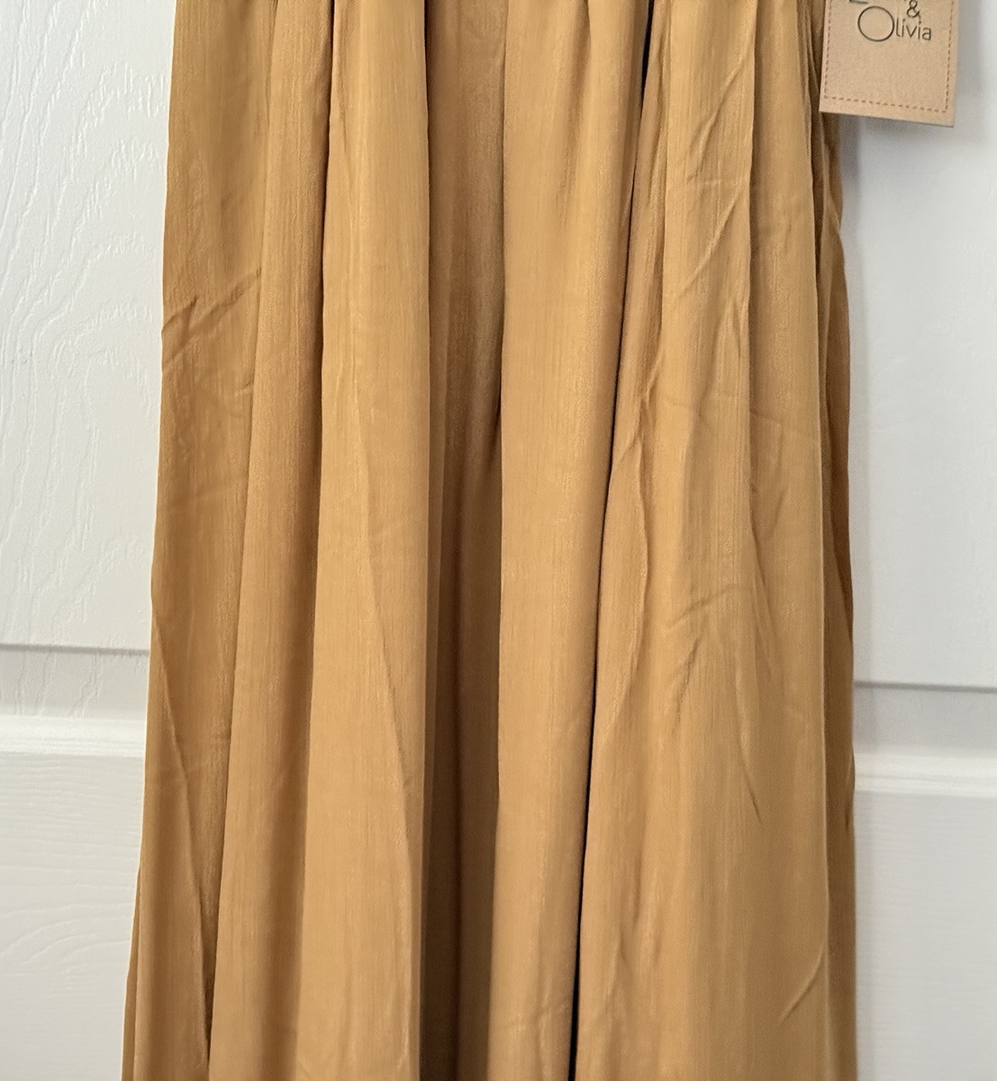 eden & olivia women’s size S brown spaghetti staps sleeveless maxi dress