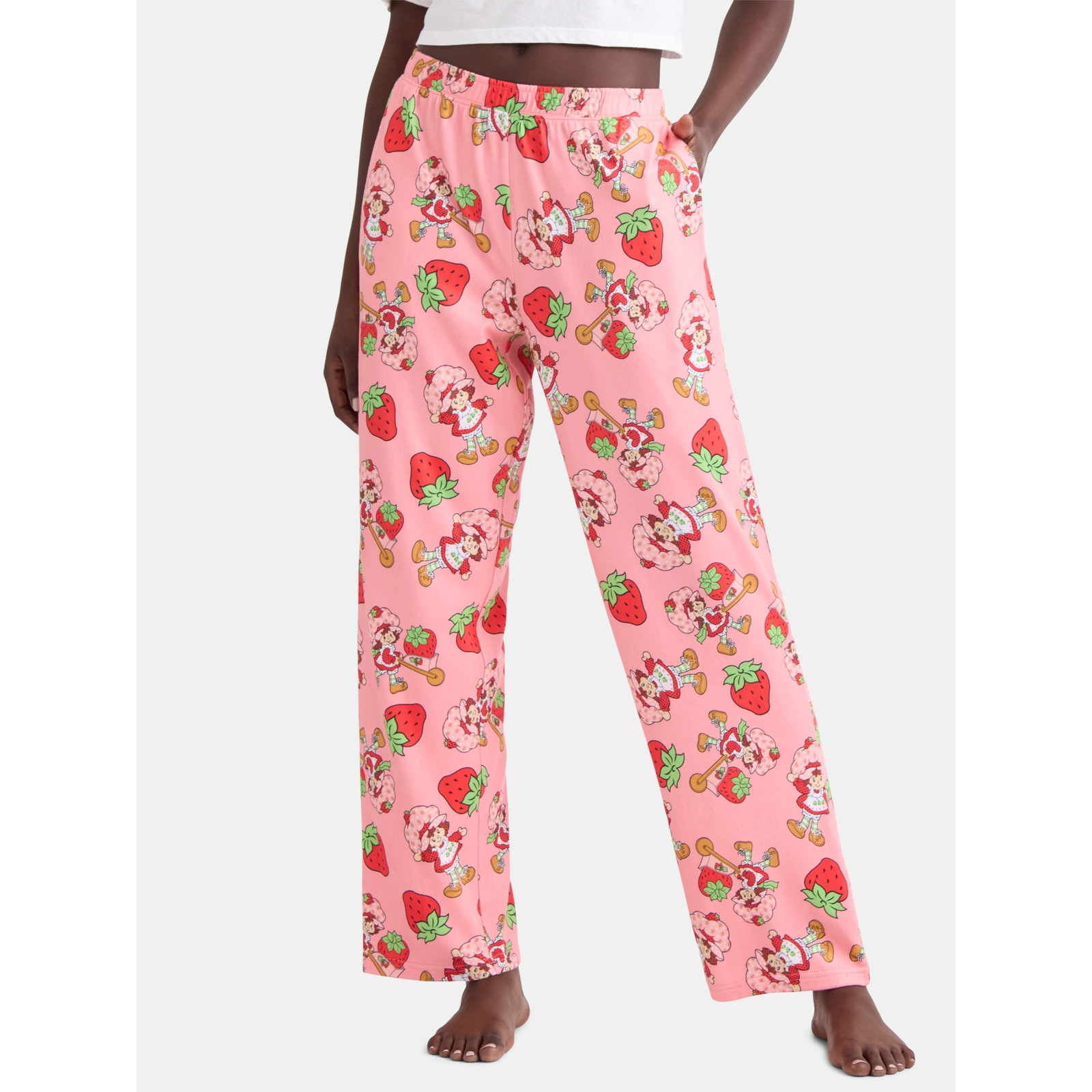 Strawberry Shortcake Pajama Pants Sleep Womens XS S M L XL 2X 3X Retro 80’s NEW