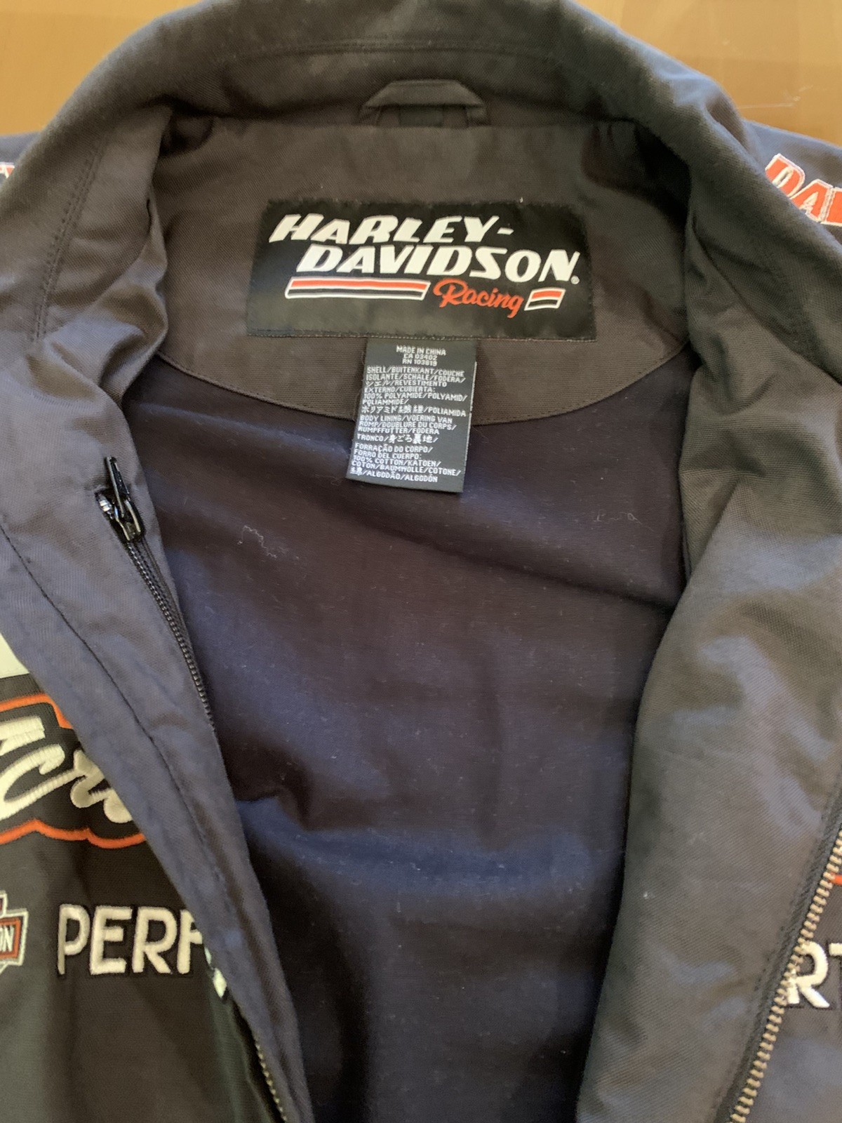 Vintage Harley Davidson Screamin Eagle Racing Black Bird MC Jacket Mens XL