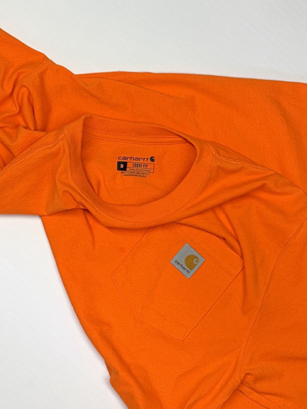 Carhartt Men’s Medium Loose Fit Heavyweight Pocket T-Shirt Bright Orange K87-M