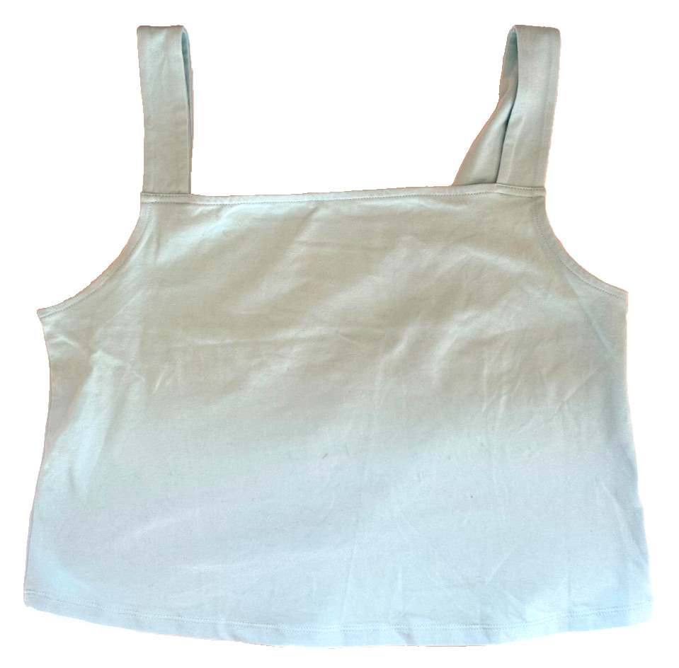 Torrid Crop Tank Size 1X 14-16 Foxy Squareneck Sleeveless Atomizer Blue NWT
