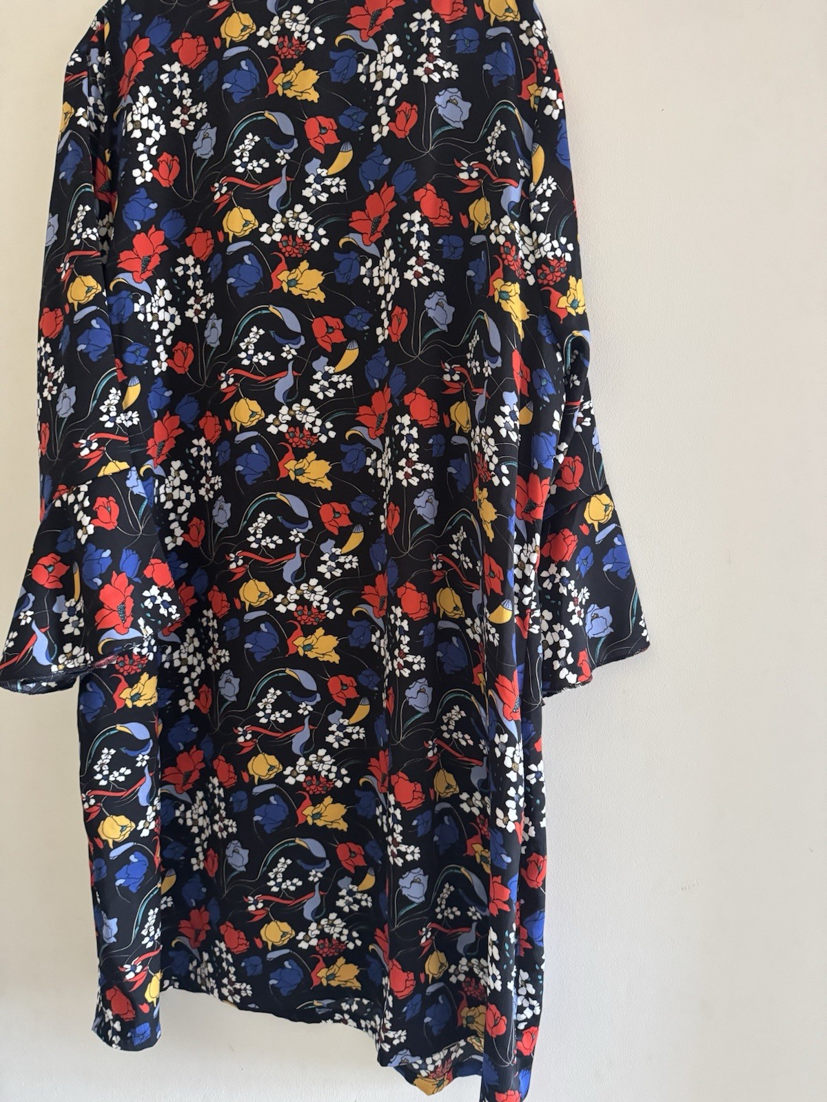 Women’s Yumi black floral summer shift dress Size 20 Great Condition