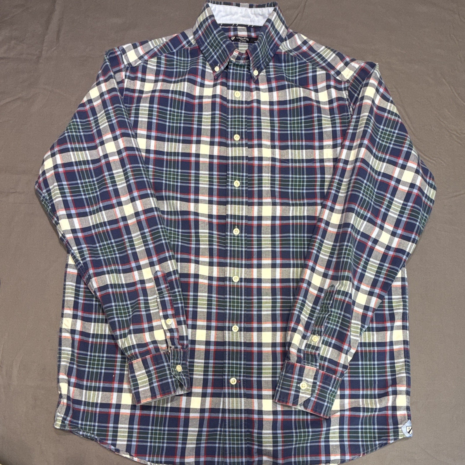 Cremieux Classics Men’s LT Plaid Long Sleeve 100% Cotton Button-Down Shirt