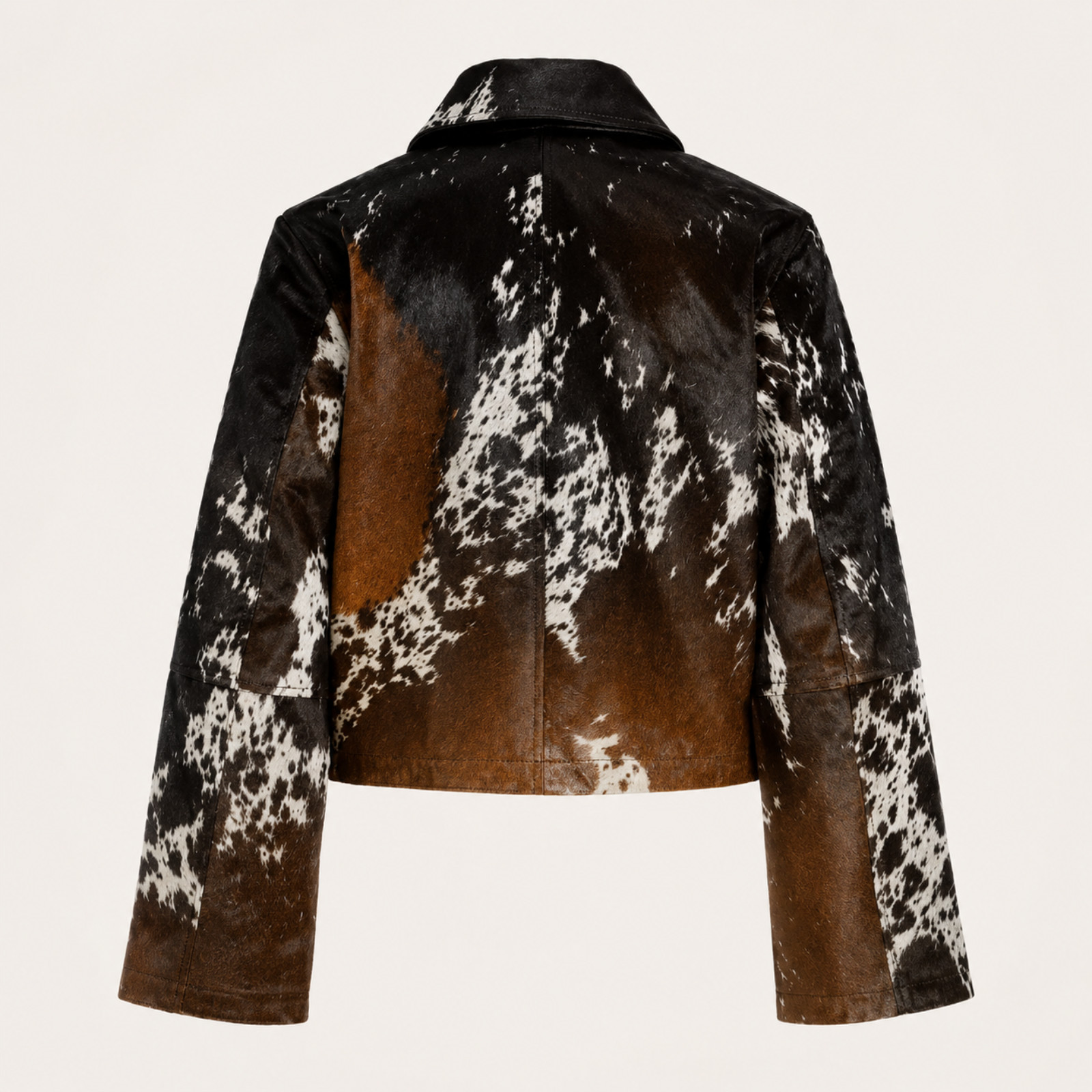 Genuine Cowhide Leather Jacket for Women | Natural Hair-On Cow Skin Fashion Coat