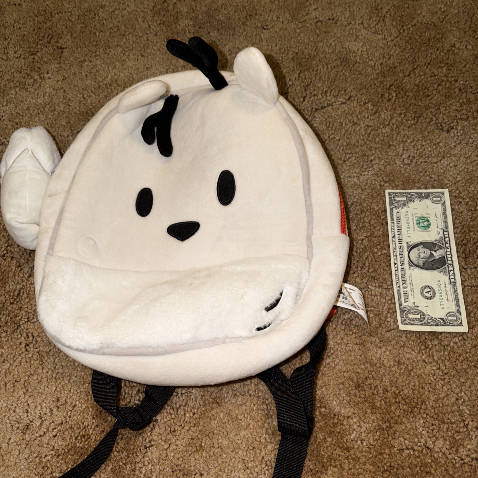 Gund Twig Hilda Fawn Deer Fox White Black Antlers Tail Netflix Plush Backpack