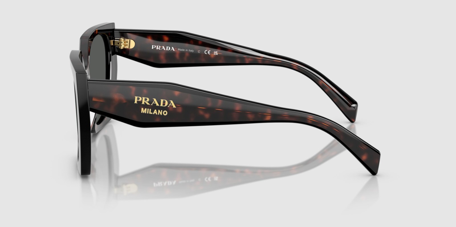 PRADA PR 15WS 24B40L Root Black Dark Grey 54 mm Women’s Sunglasses