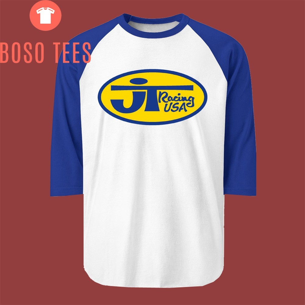 JT Racing USA Motocross Men’s Raglan Blue Size S to 2XL