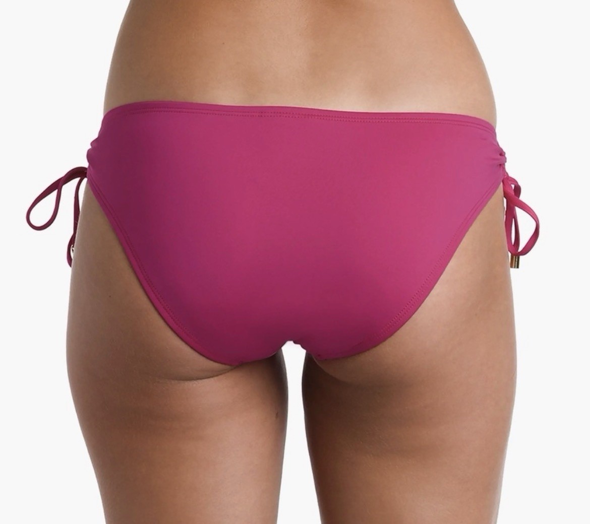 Mossimo Supply Co. Salmon Pink Solid Side Tie Lined Bikini Bottom Regular sz S