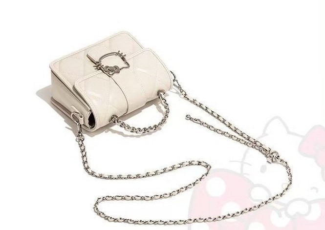 Sorpci Hello Kitty Large Crossbody Bag Quilted Shoulder Chain Tote Purse New