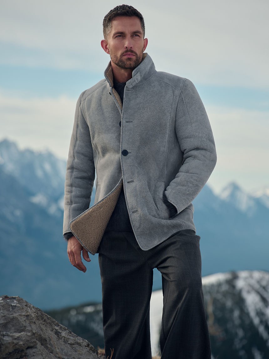 MENS Pierre Sheepskin Coat-Premium Leather & Cozy Warmth