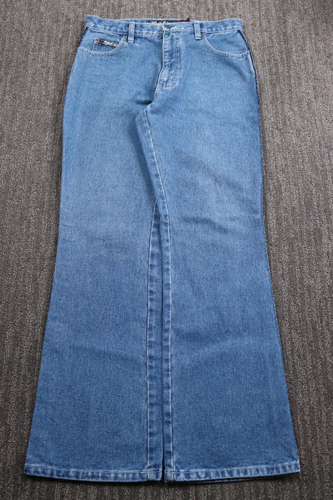 VTG Y2K No Excuses Flared Jeans Light Wash Beach Skater Women’s 11/12 (30×30)